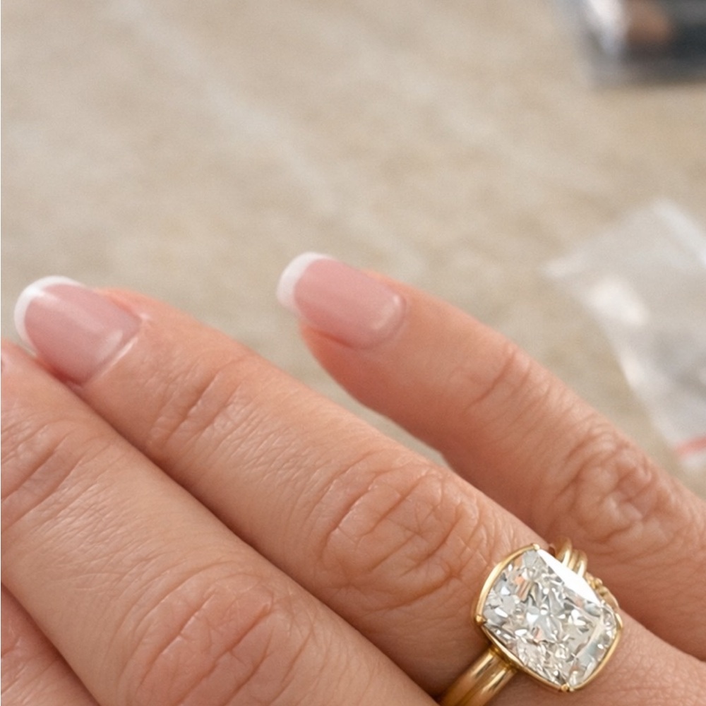 Gold 4ct  E color labgrown diamond with IGi certificate Women's Ring
